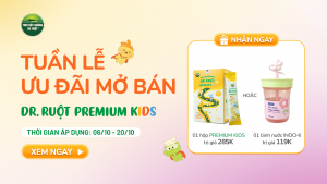 Ưu đãi mở bán DR. RUỘT Premium Kids
